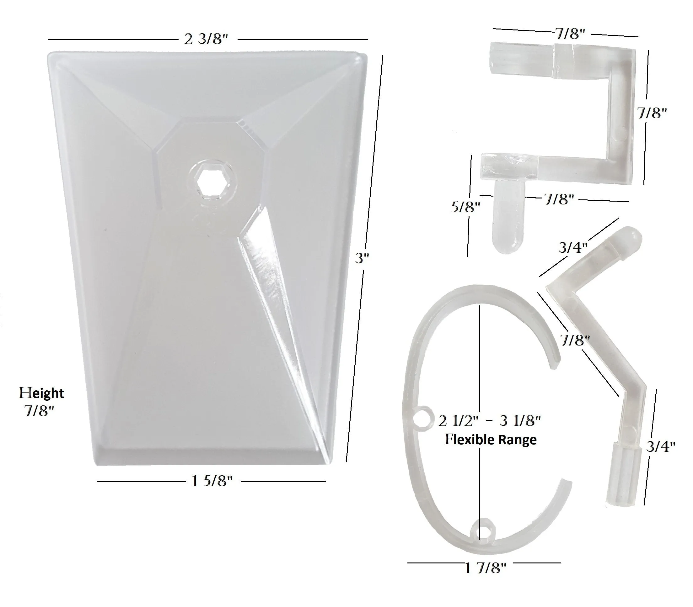10-Pack Single Clear Acrylic Watch Display Stand Holder  Plastic Watch Holder with Stand (3.5" H / 4.5"H) 10