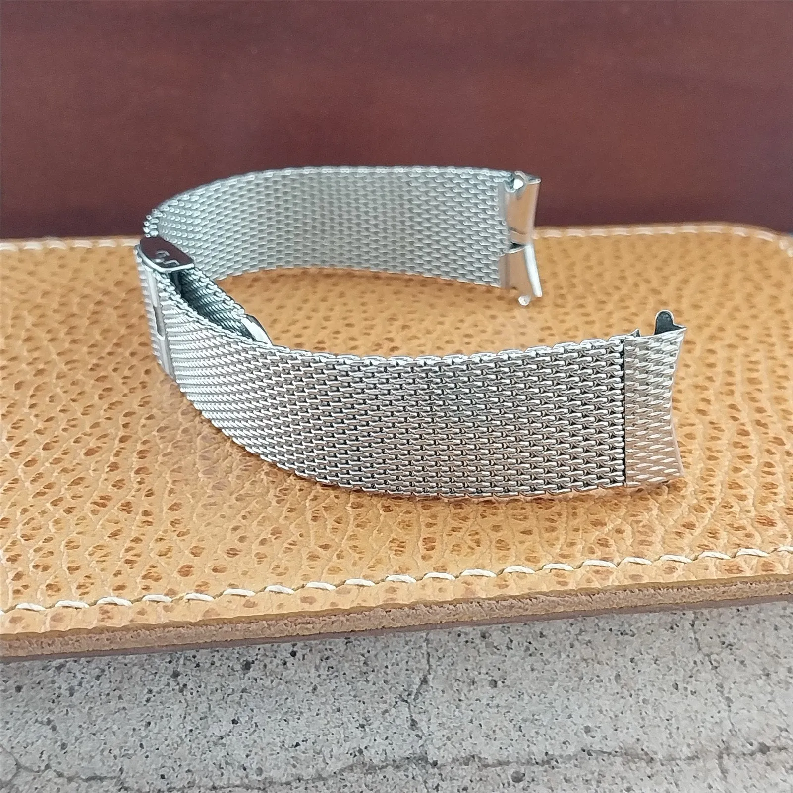18mm 17.2mm Stainless Steel Mesh JB Champion USA nos 1960s Vintage Watch Band