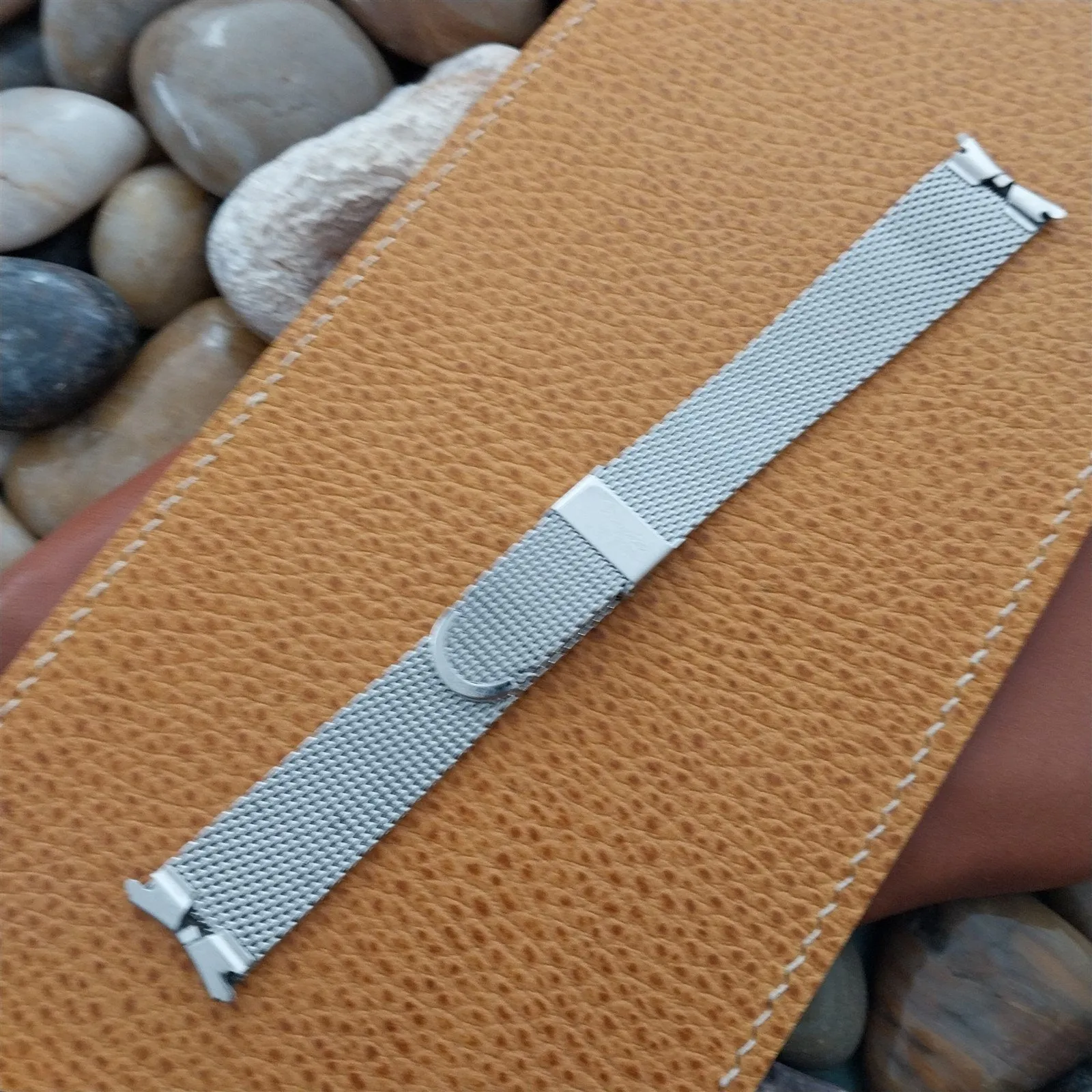18mm 17.2mm Stainless Steel Mesh JB Champion USA nos 1960s Vintage Watch Band