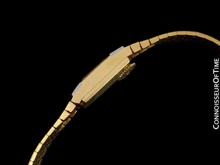 1950's Audemars Piguet Rare Vintage Ladies Backwind Watch - 18K Gold & Diamonds