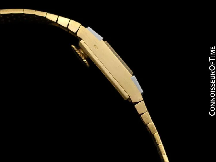 1950's Audemars Piguet Rare Vintage Ladies Backwind Watch - 18K Gold & Diamonds