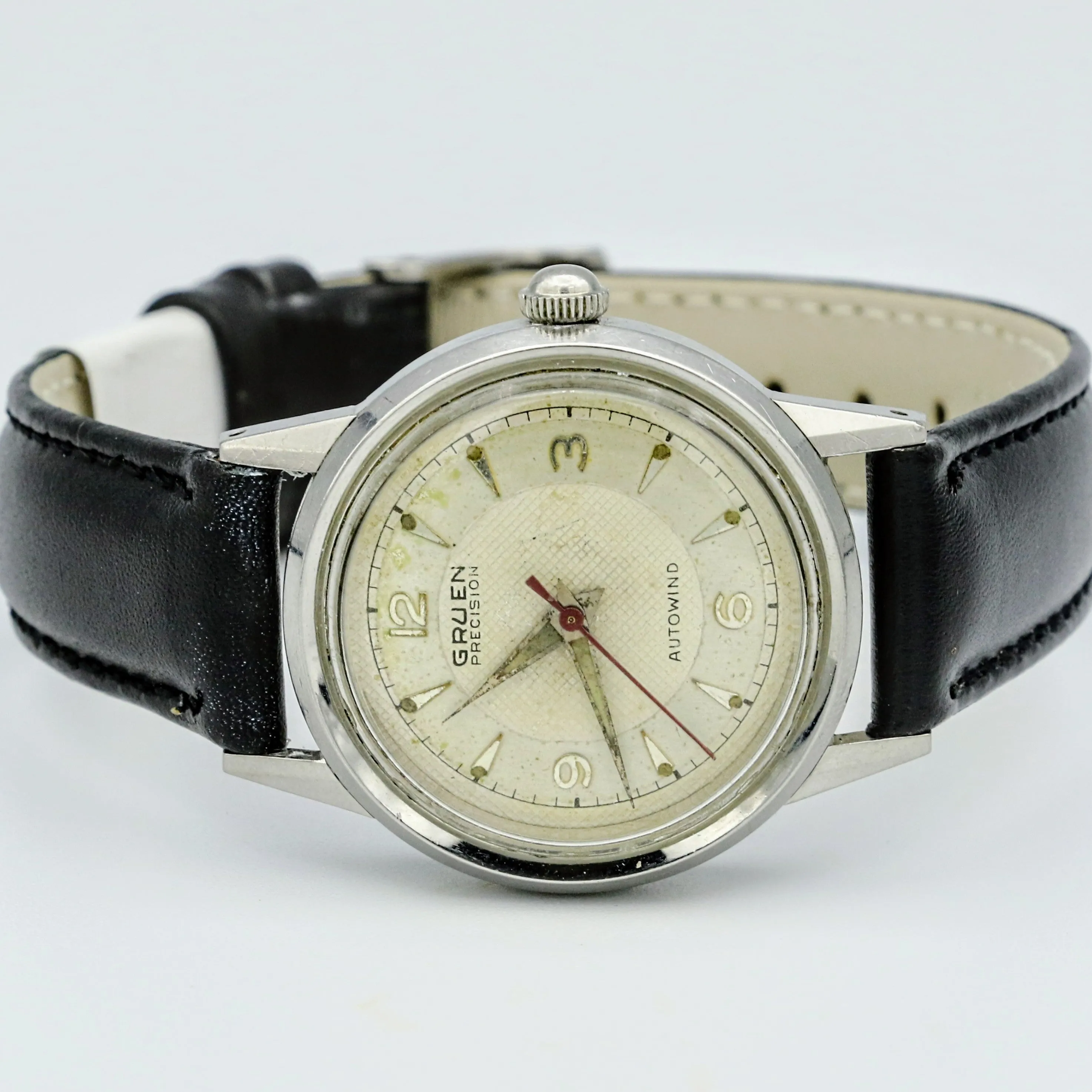 1954 GRUEN Precision Autowind Wristwatch Bumper Swiss Caliber 462ss 17J Watch