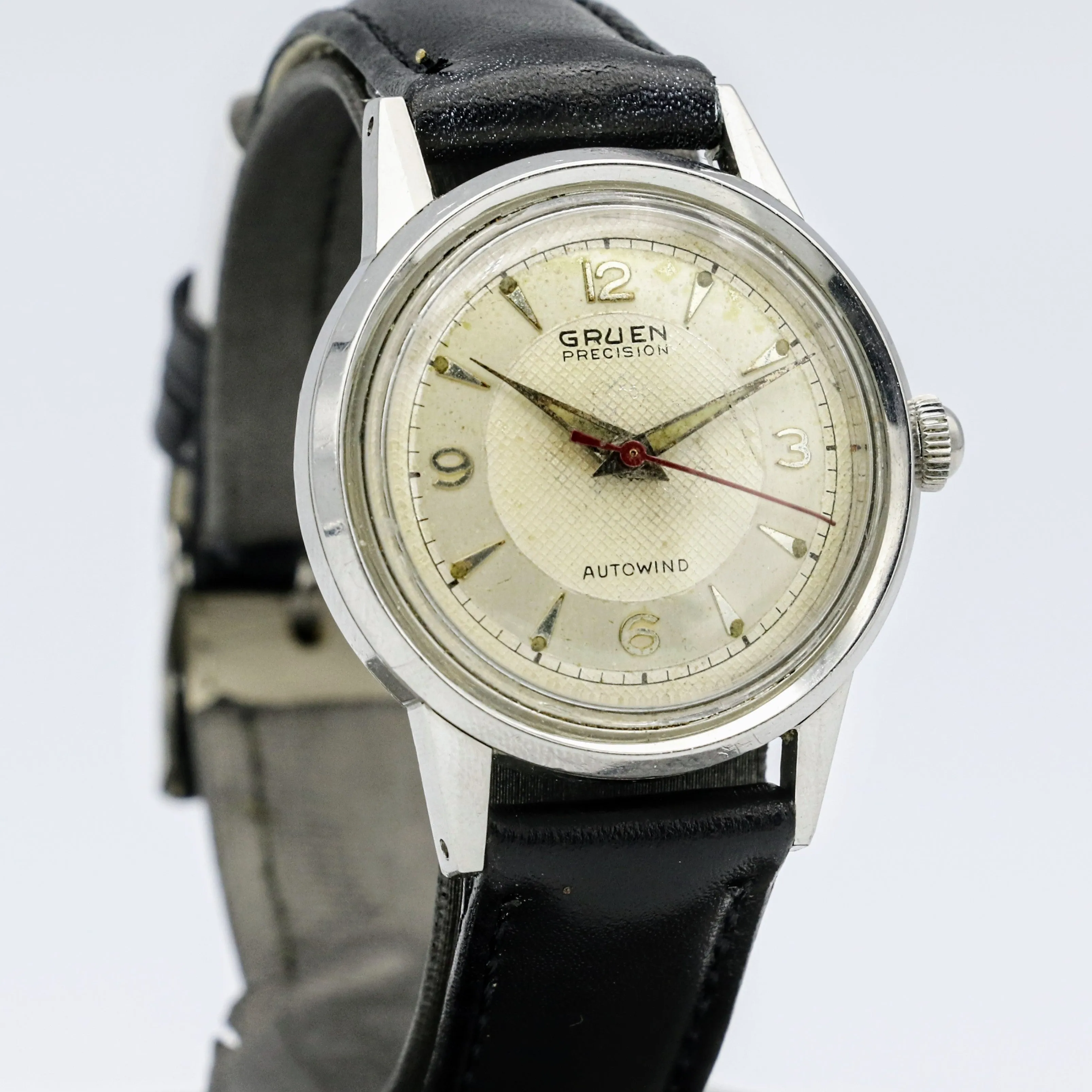 1954 GRUEN Precision Autowind Wristwatch Bumper Swiss Caliber 462ss 17J Watch