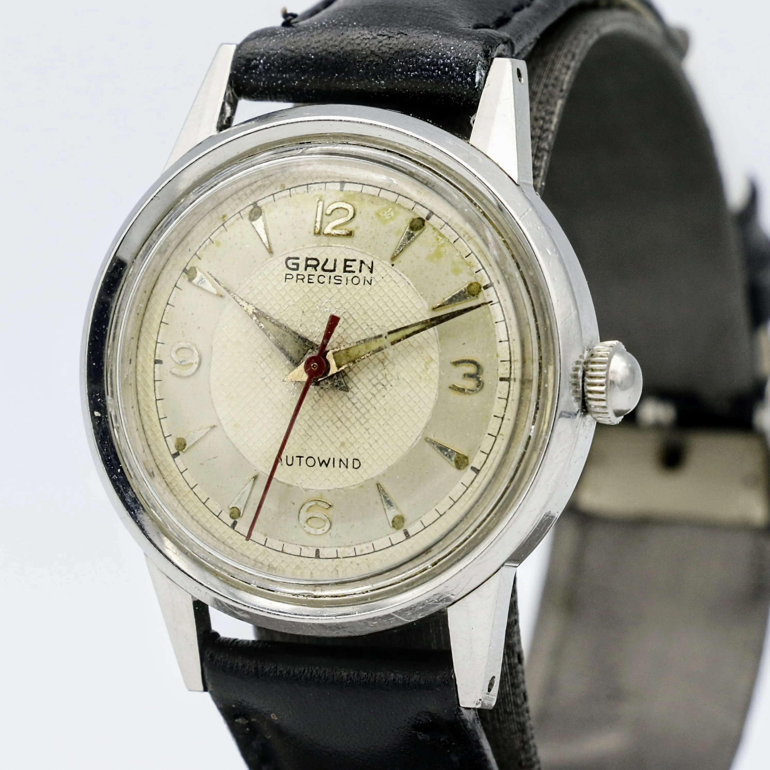 1954 GRUEN Precision Autowind Wristwatch Bumper Swiss Caliber 462ss 17J Watch