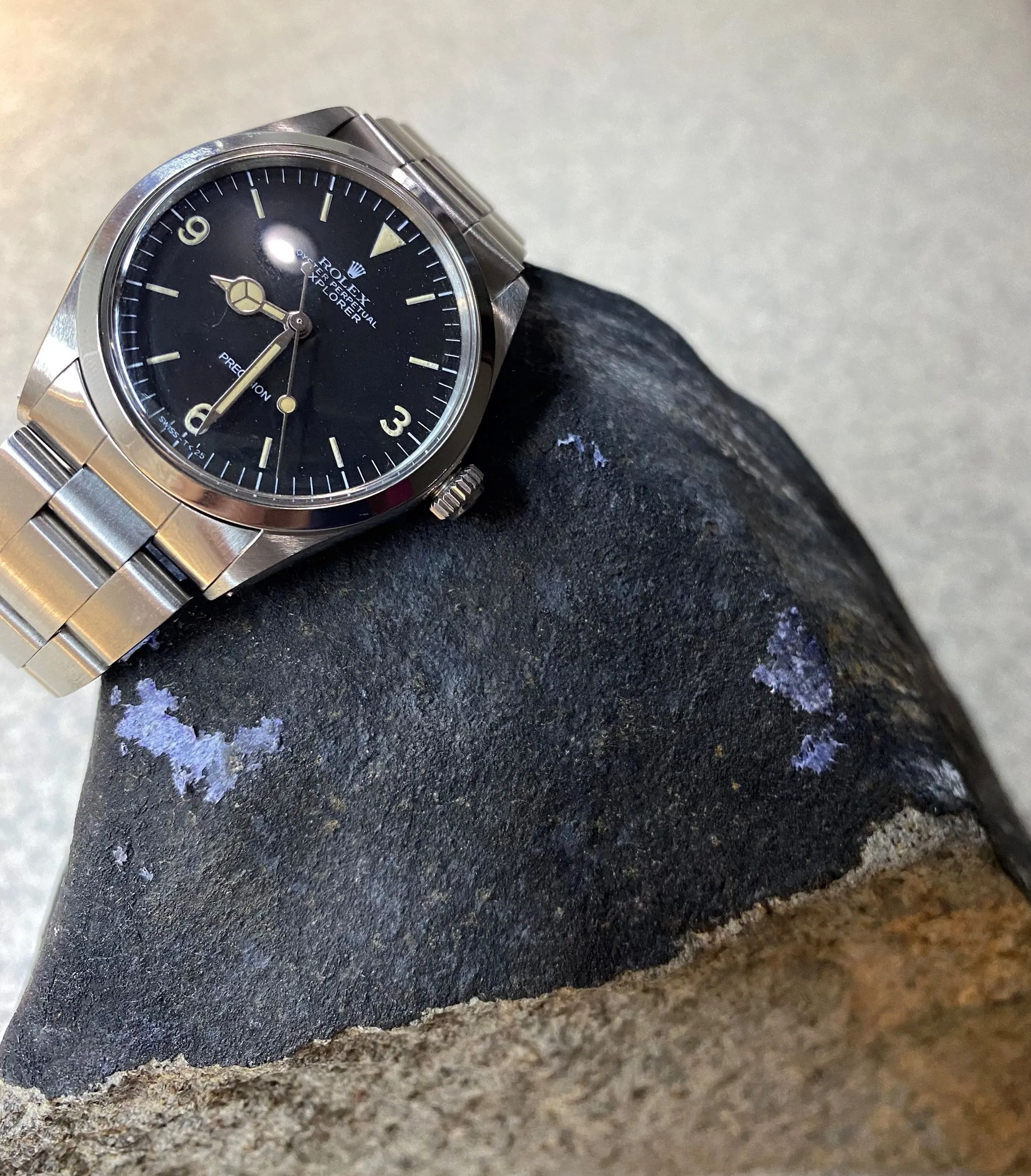 1974 Rolex Oyster Perpetual Explorer Tribute Ref. 5500 Classic Vintage Mens Watch - Stainless Steel