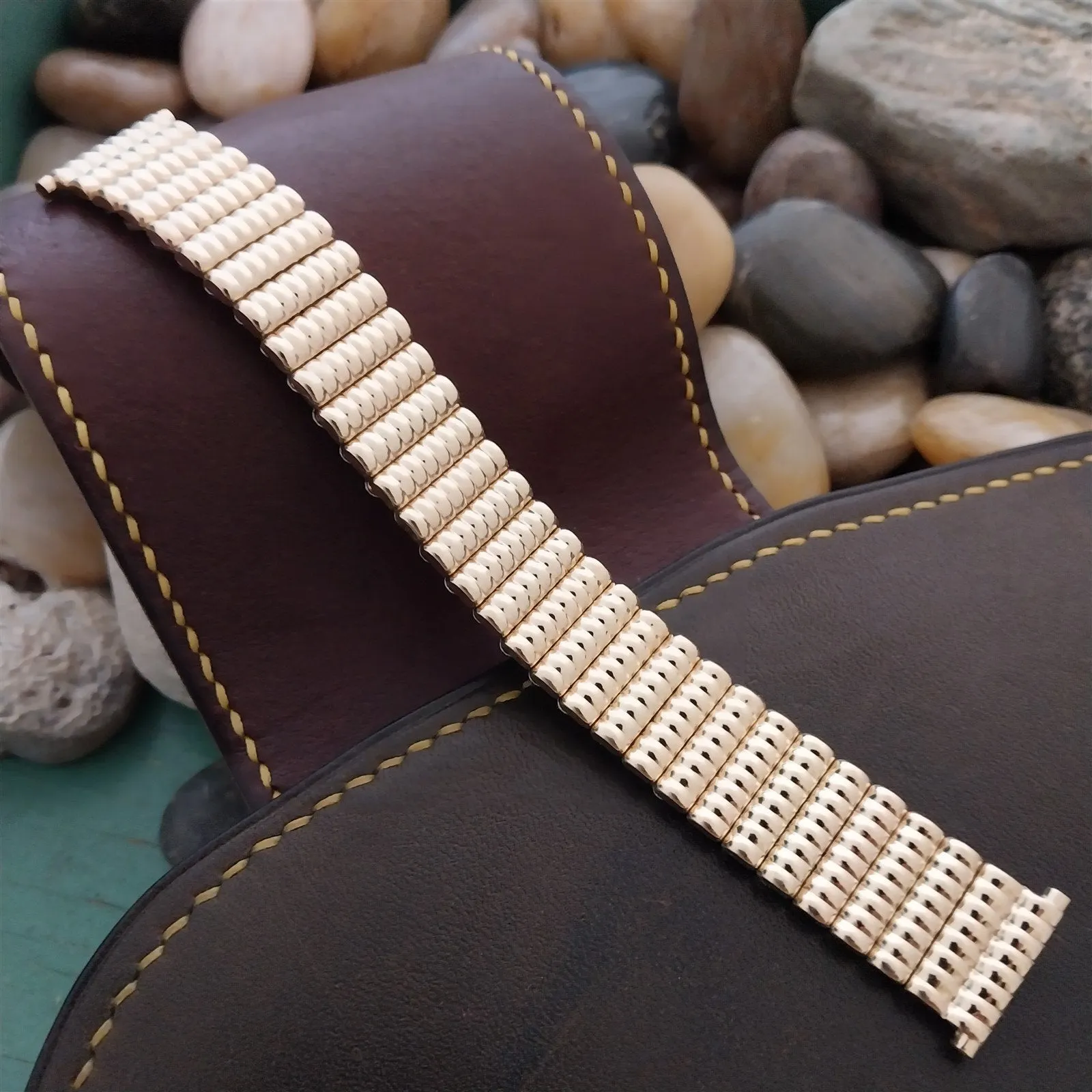 19mm 18mm JB Champion American Patriot Gold-Filled Expansion Unused Watch Band