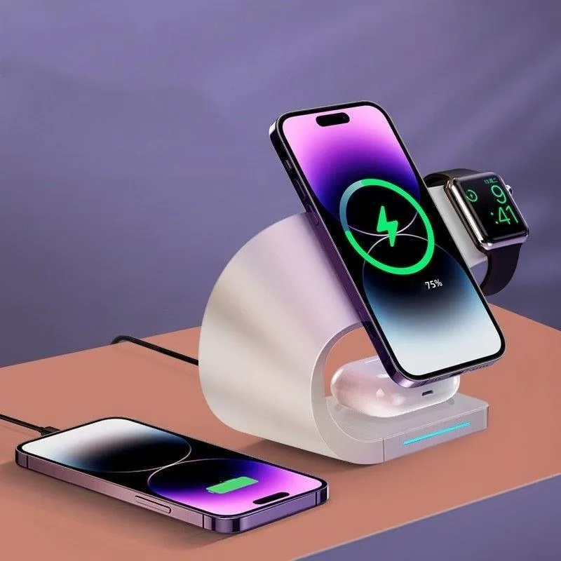 4 in 1 Magnetic Wireless Charging Dock Sation For iPhone Apple Watch AirPods