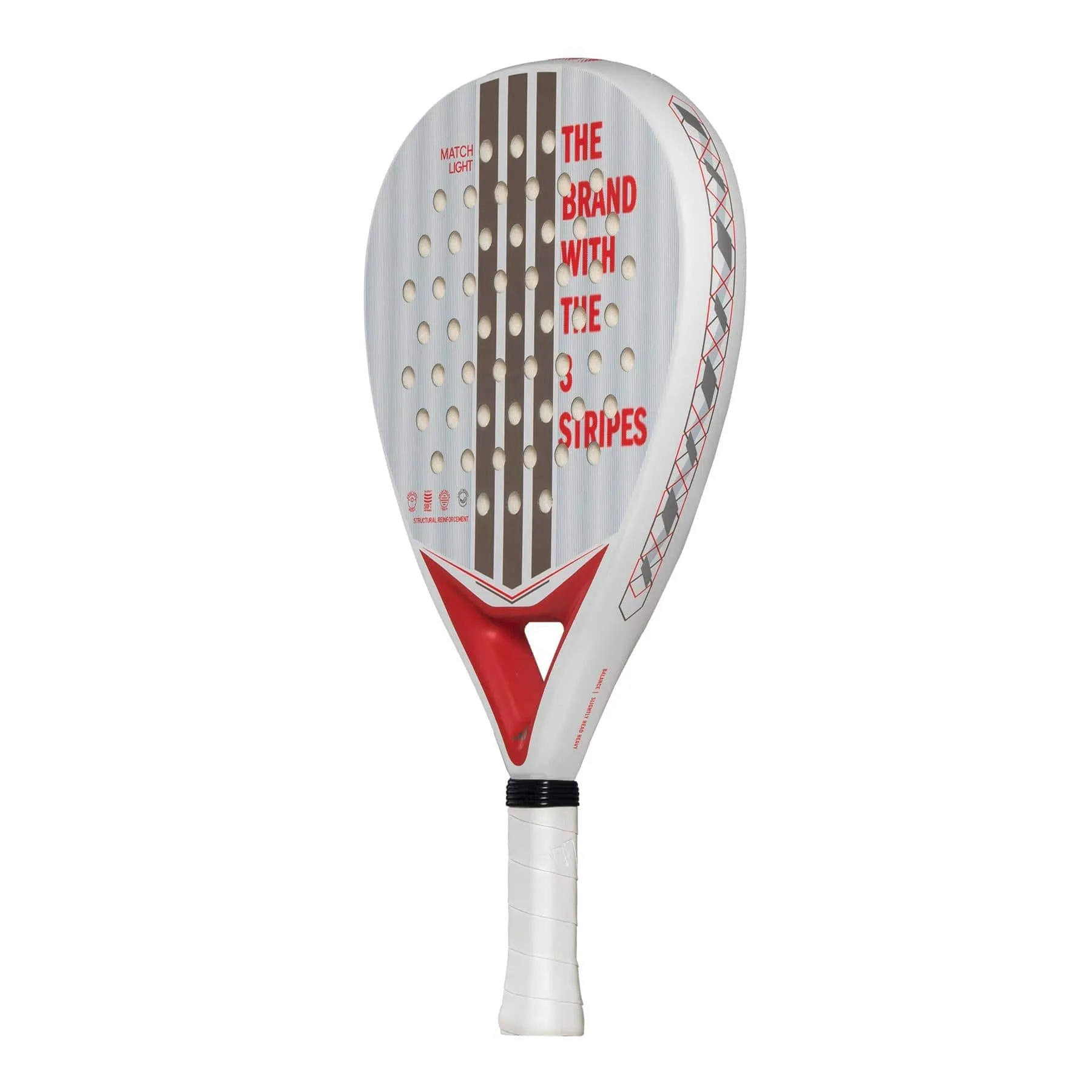 ADIDAS Match Light 3.4 Padel Racket - Clear / Red