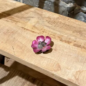 Alexis Bittar Crystal Embellished Pink Floral Brooch