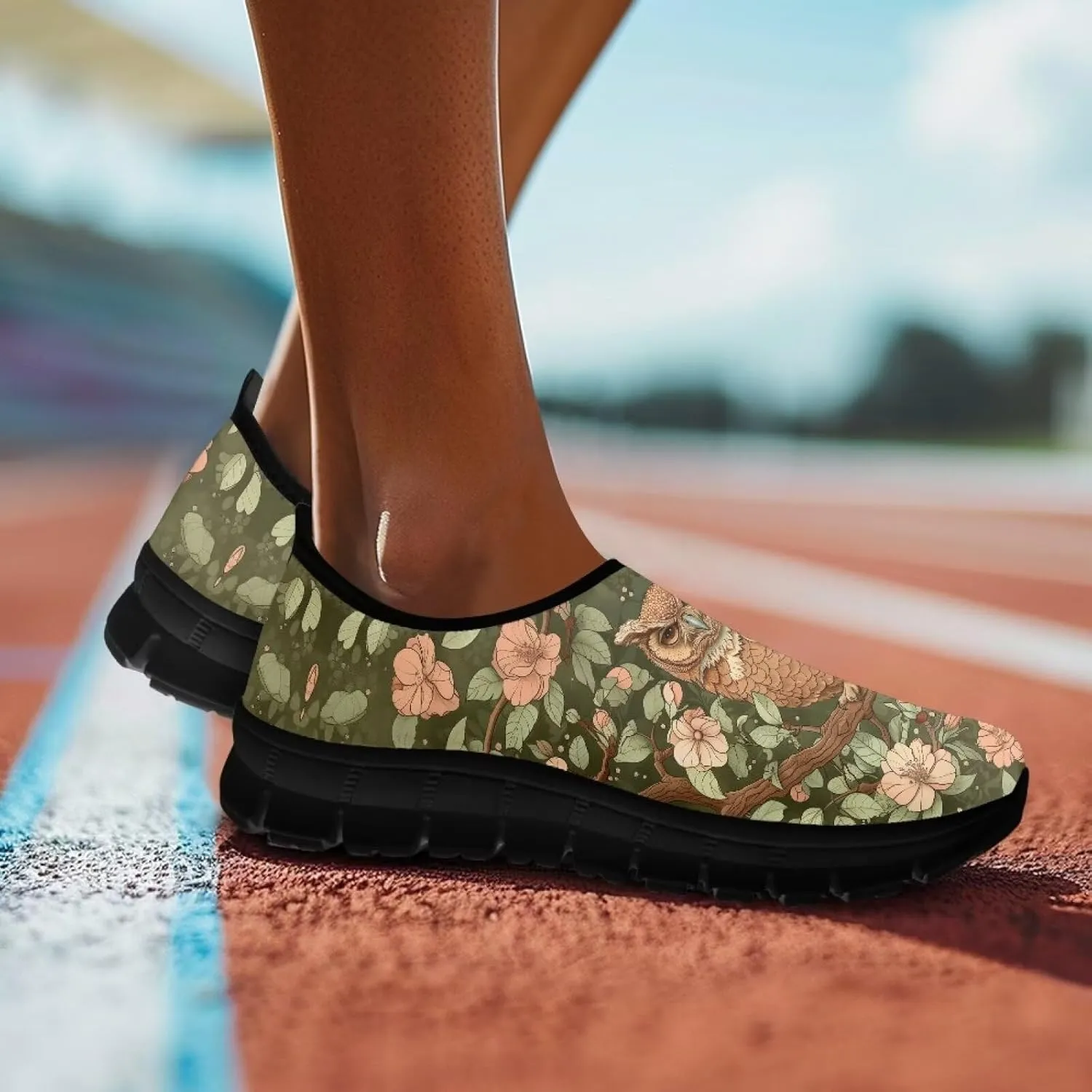 Animal Sneakers for Women Low-Top Cozy Casual Hands Free Non-Slip Sneakers Slip On Lightweight Walking Shoes for Teen Girls US 5.5-11.5