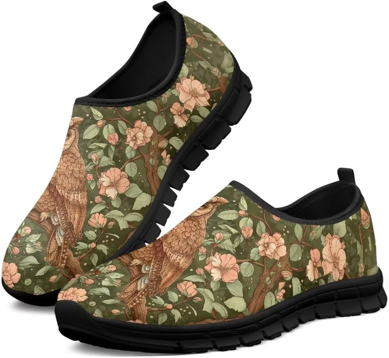 Animal Sneakers for Women Low-Top Cozy Casual Hands Free Non-Slip Sneakers Slip On Lightweight Walking Shoes for Teen Girls US 5.5-11.5