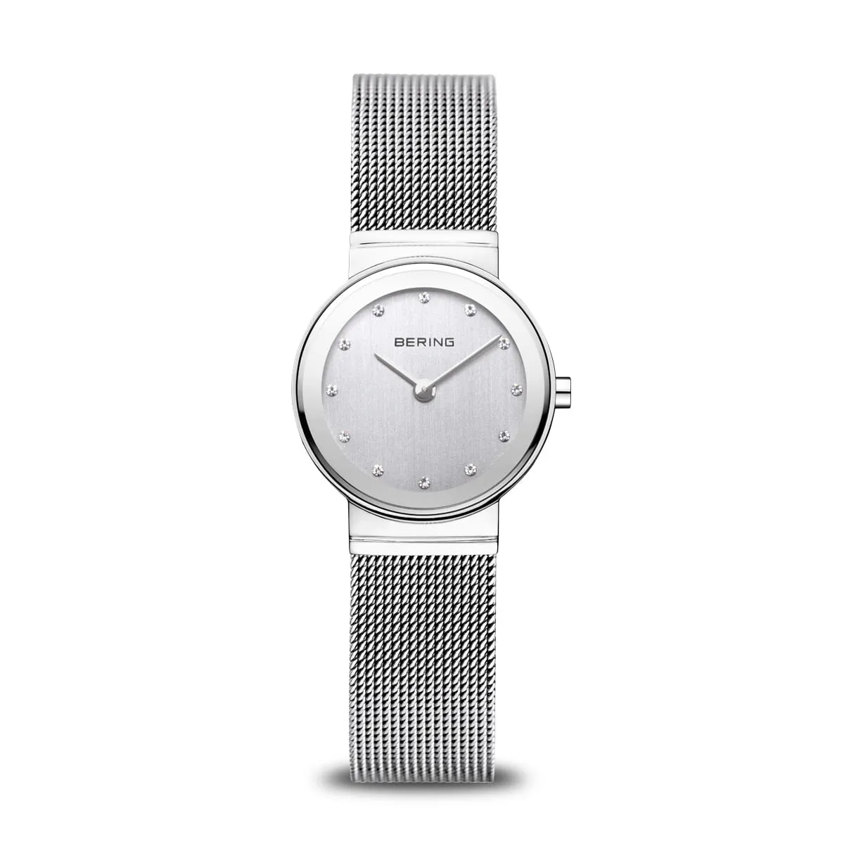 Bering Classic Ladies Stainless Steel Mesh Watch With Swarovski Elements