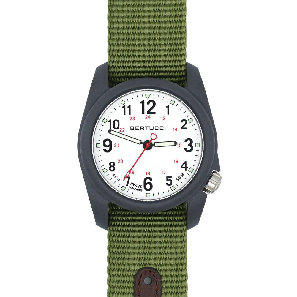 Bertucci A-11T Americana Mens Black Nylon Band Black Quartz Dial Watch - 13333
