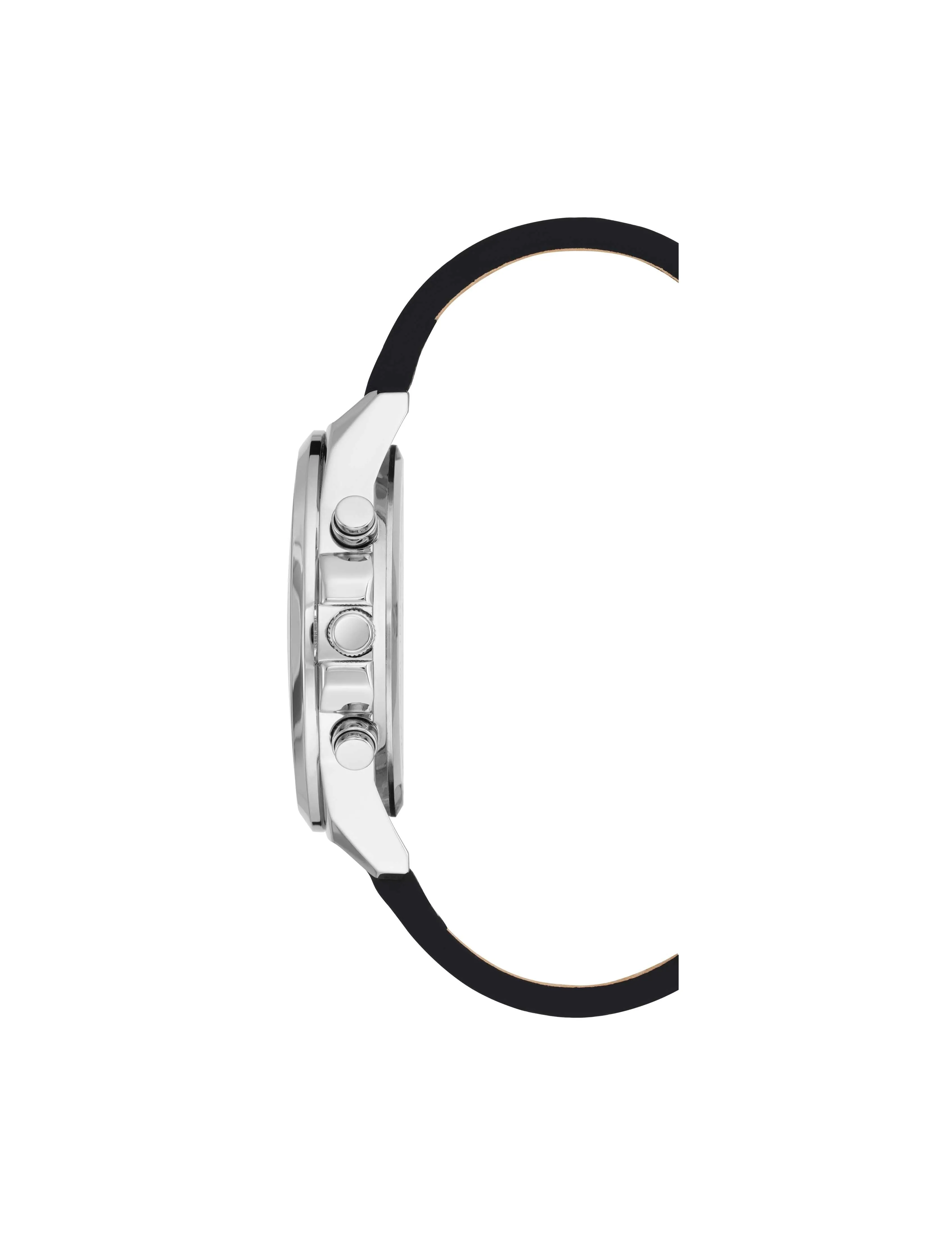 Black & Silver Multi-Function Strap Watch