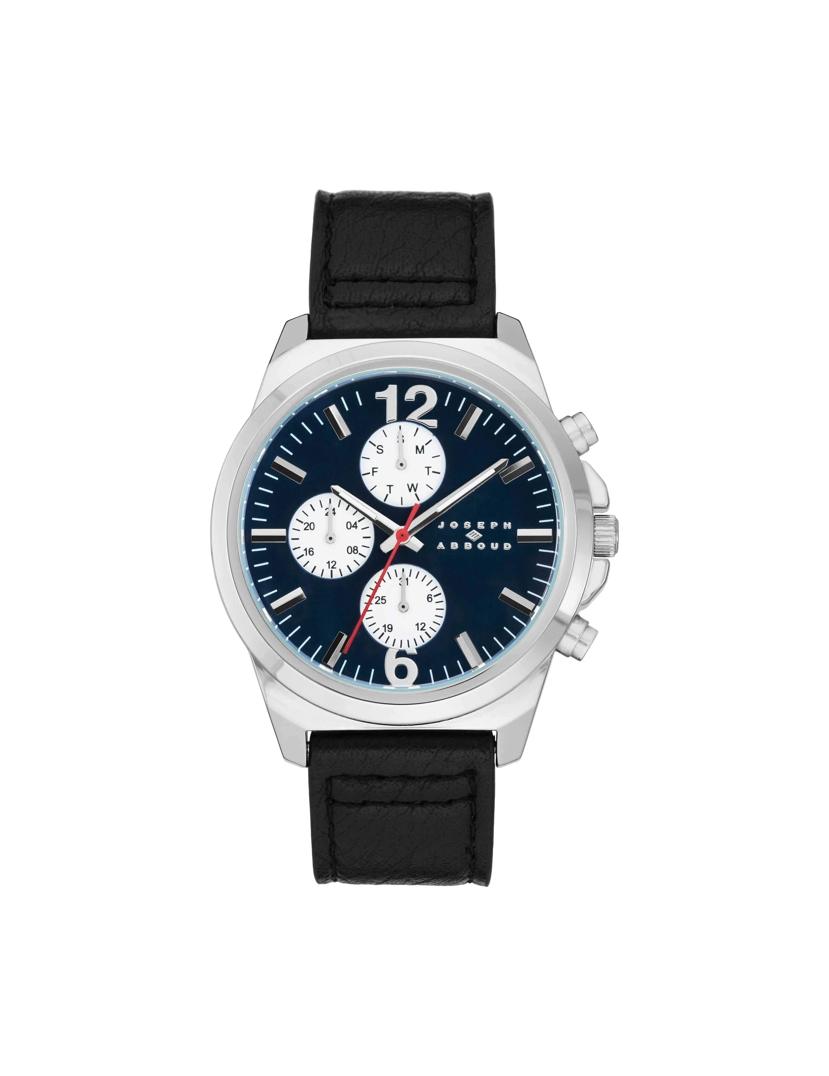 Black & Silver Multi-Function Strap Watch