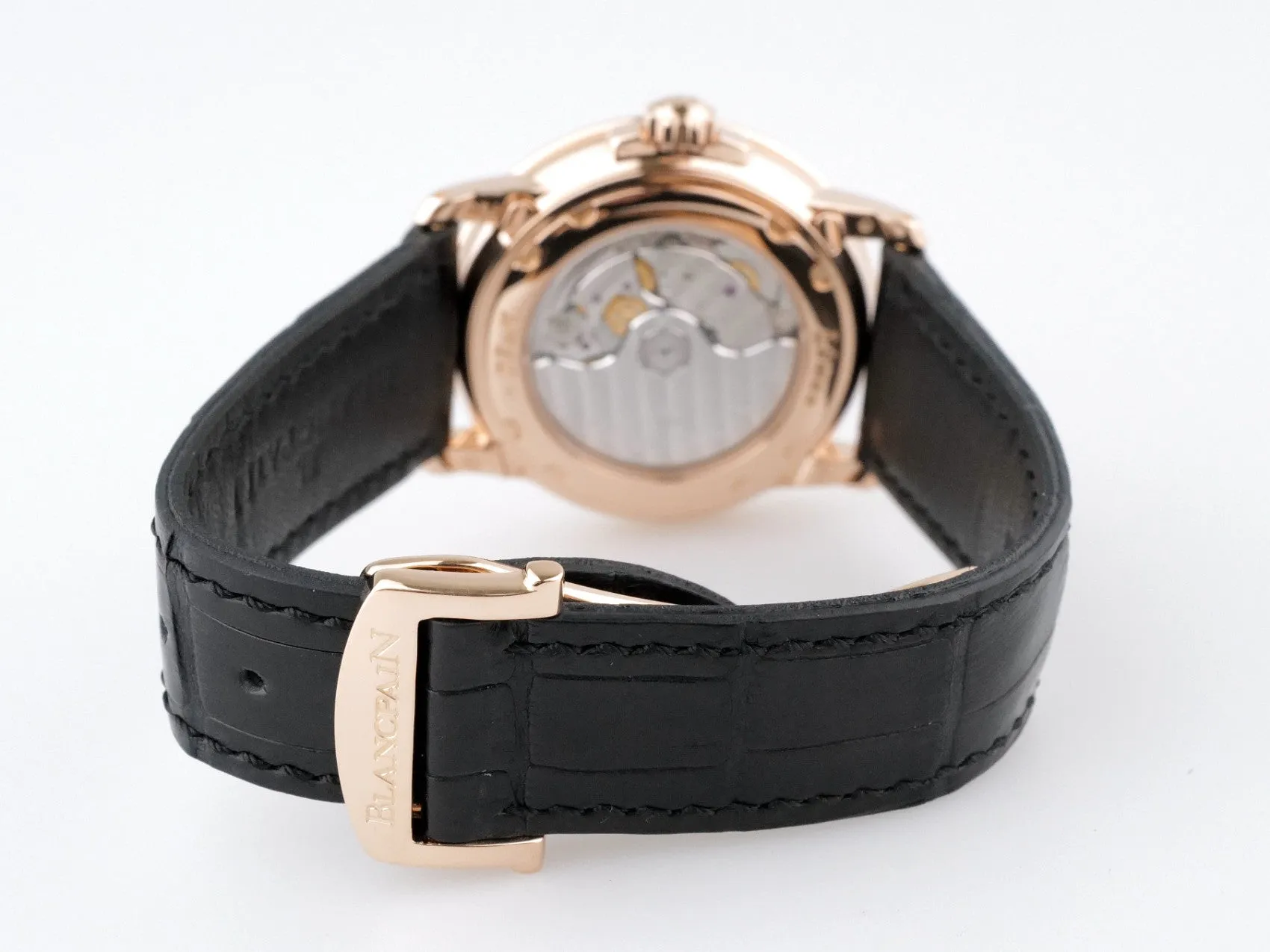 Blancpain Leman Moon Phase Complete Calendar 18K Rose gold Men Watch