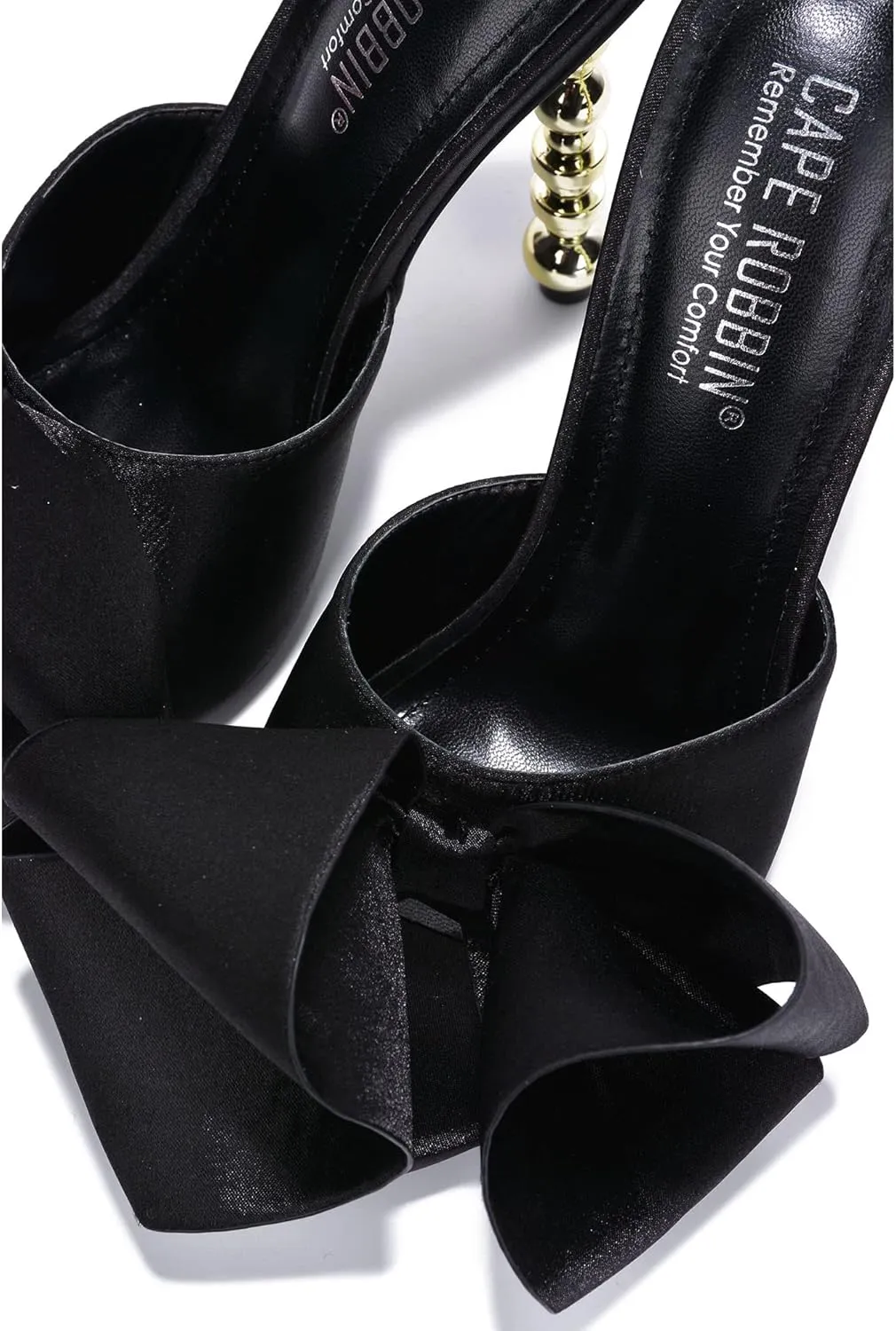 Cape Robbin Salsa Women's Sandals Sexy High Heels Open Toe Oval Pumps Black