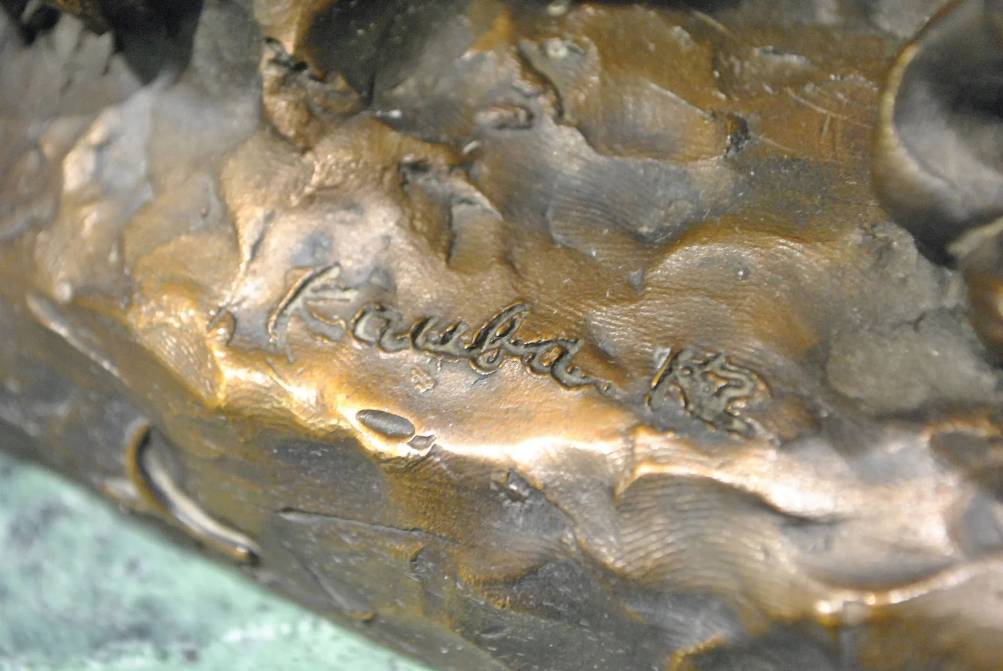 CARL KAUBA "Rodeo Rider" Signed 1890s Bronze Sculpture - Western Cowboy & Horse - $6K VALUE*