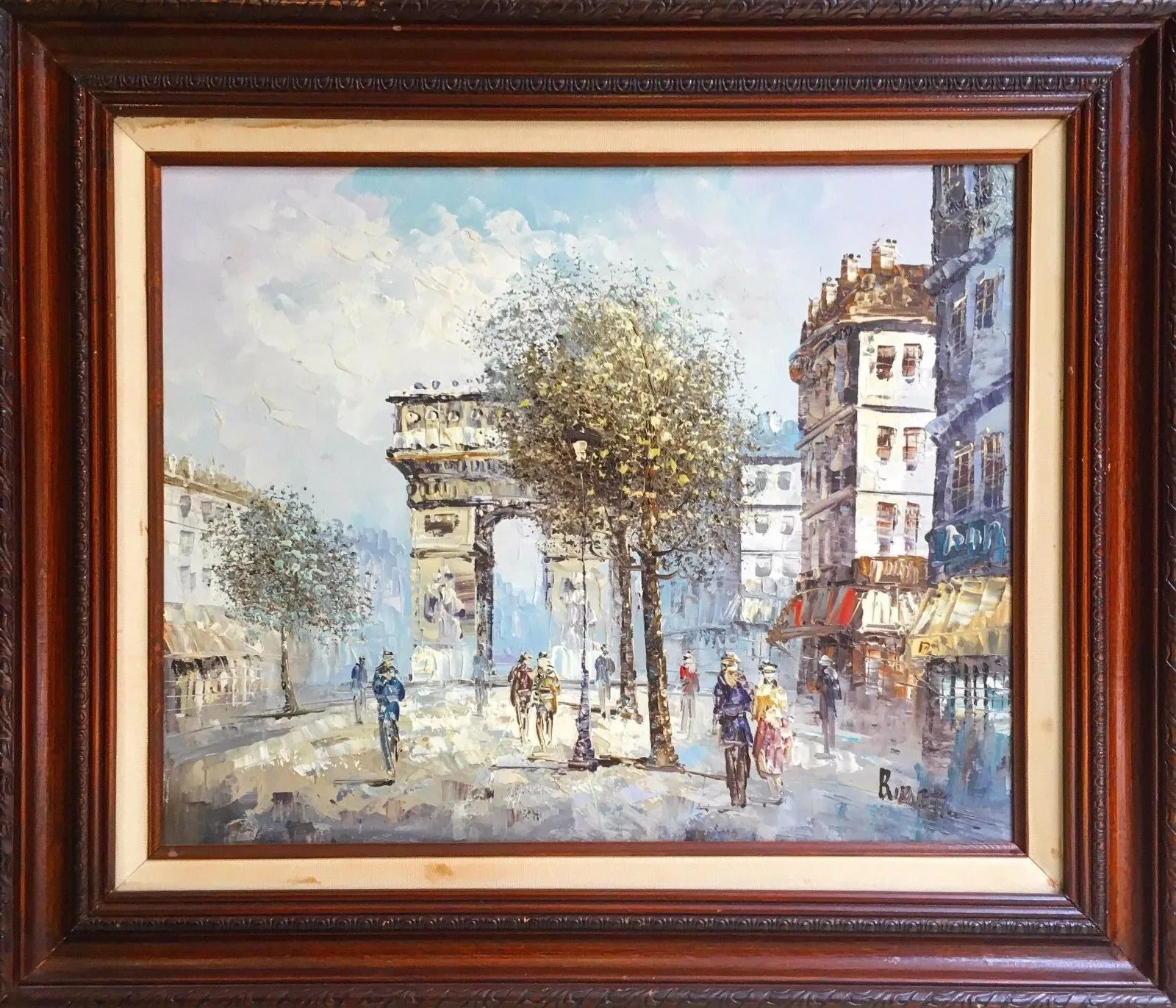 Caroline Burnett, "Triumphal Arch" Paris, Signed Original Oil Painting- $2K Apr Value*