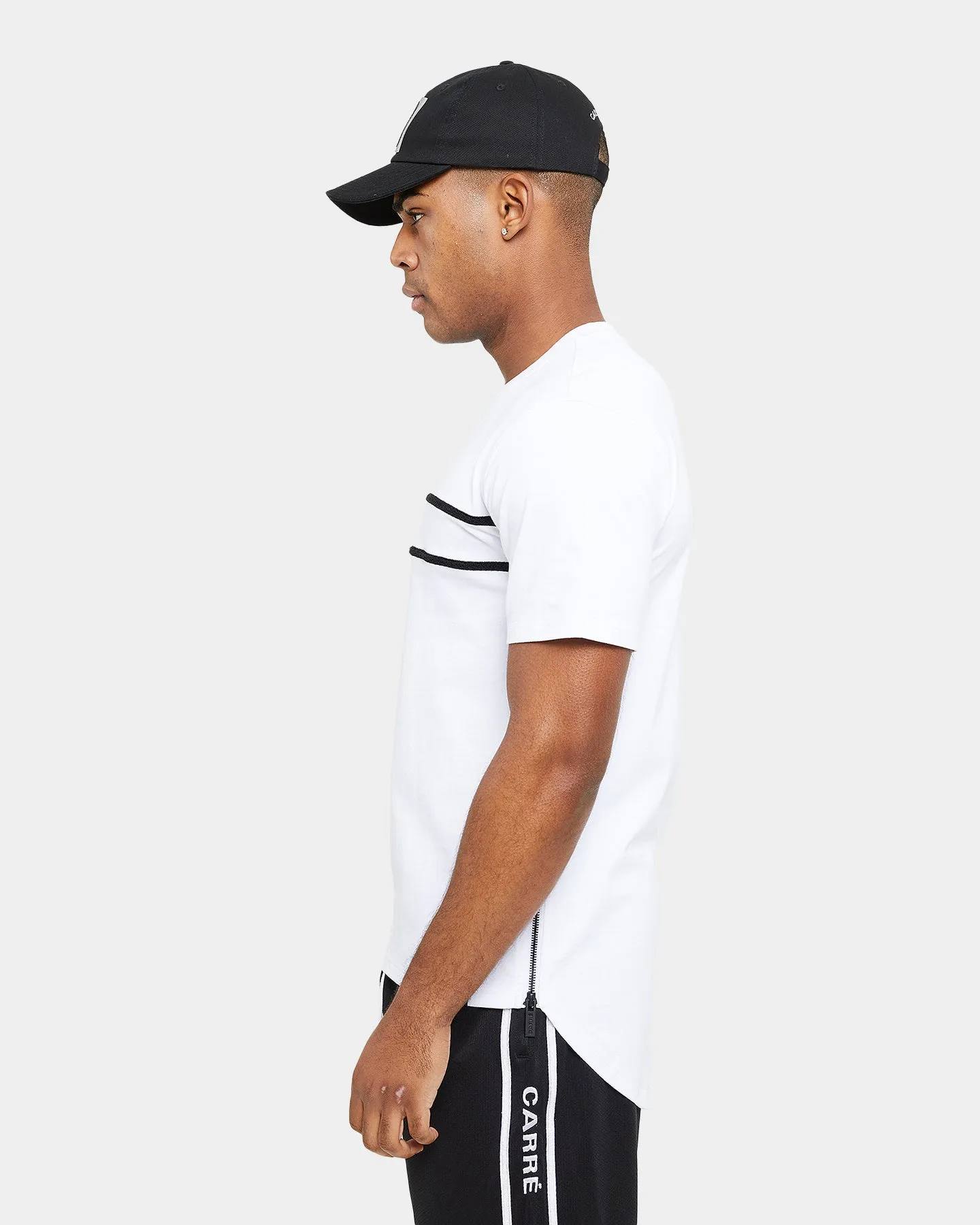 Carre Precision Zip Droptail T-Shirt White