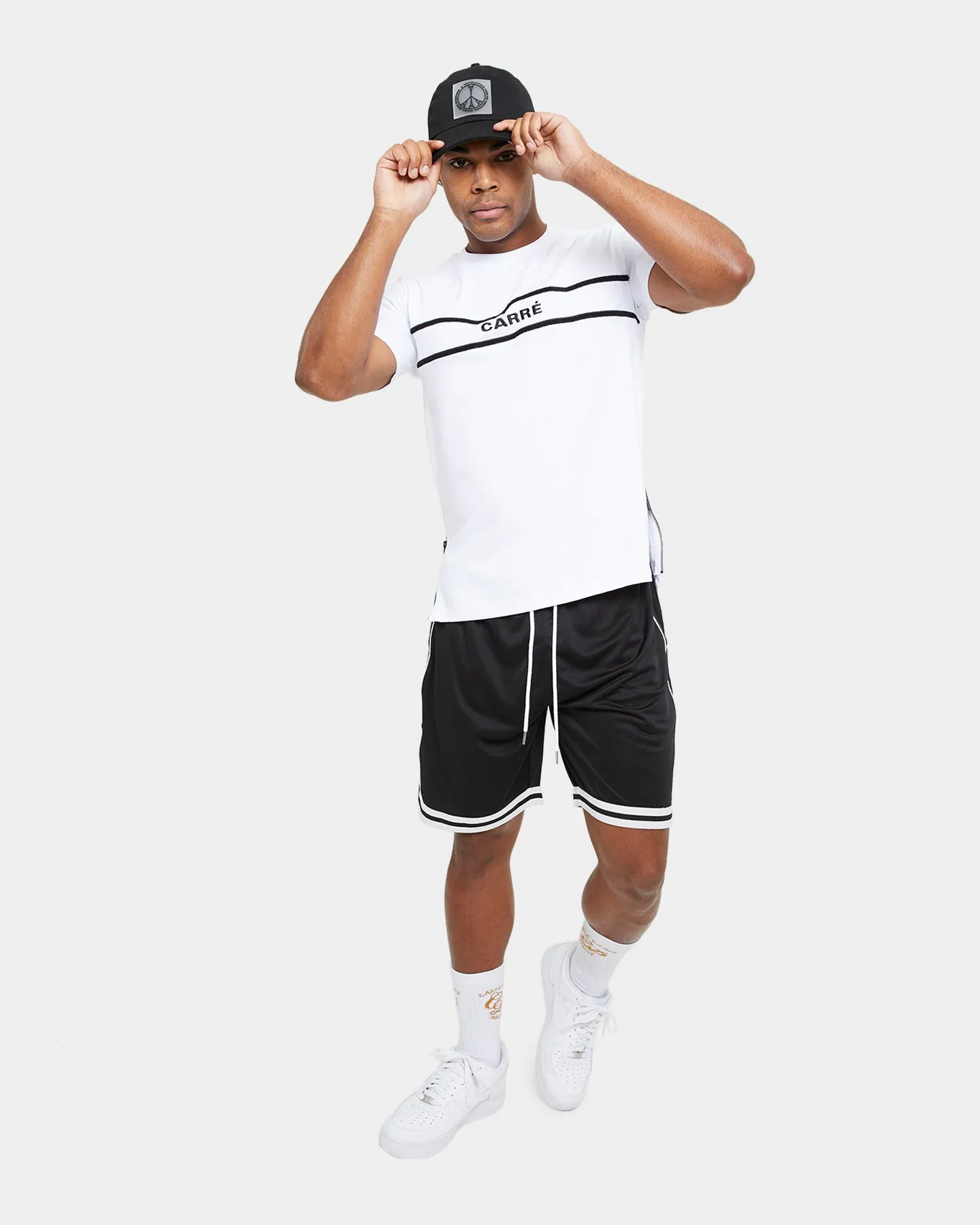 Carre Precision Zip Droptail T-Shirt White