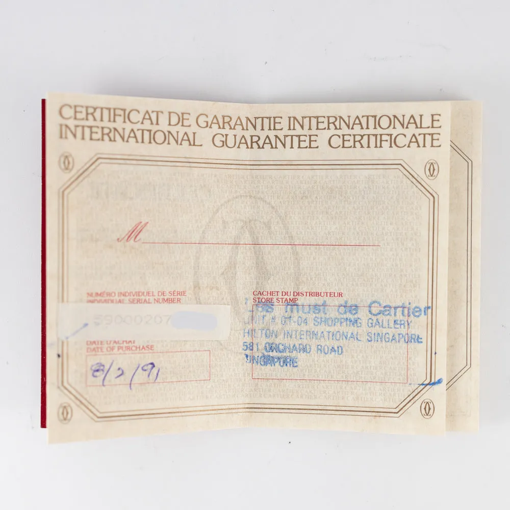 CARTIER SM MUST DE COLISEE REF.590002 with BOX