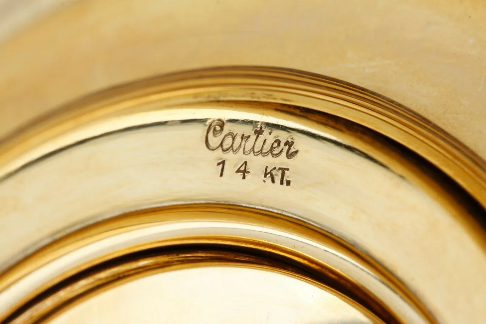 Cartier Solid 14k Yellow Gold and Glass Very Rare Vintage Lidded Ice Bucket