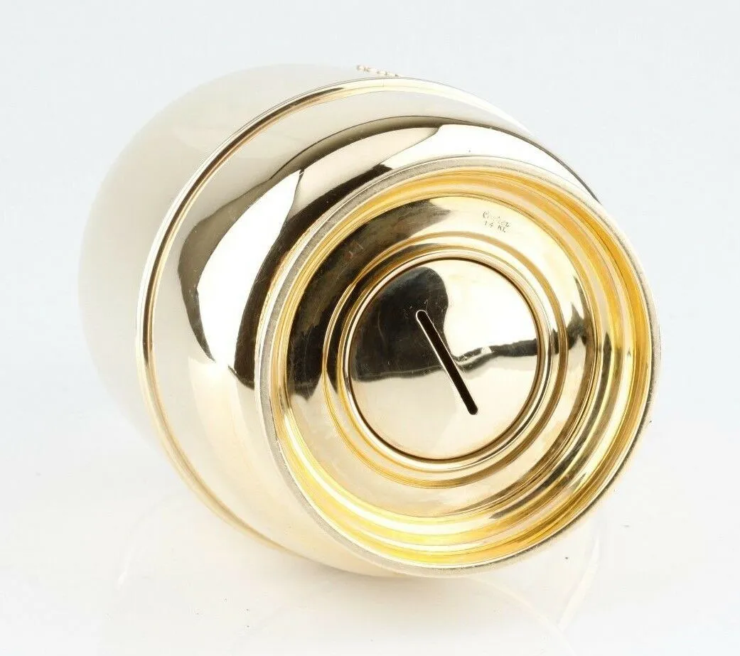 Cartier Thermos Flask/Bottle 14k Yellow and White Gold Very Rare Vintage Piece
