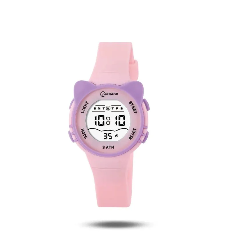 Cartoon Cat Pattern Electronic Kid's Watch