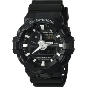 Casio Men's G-Shock Black Resin Band Black Analog-Digital Dial Casual Quartz Watch - GA-700-1BCR