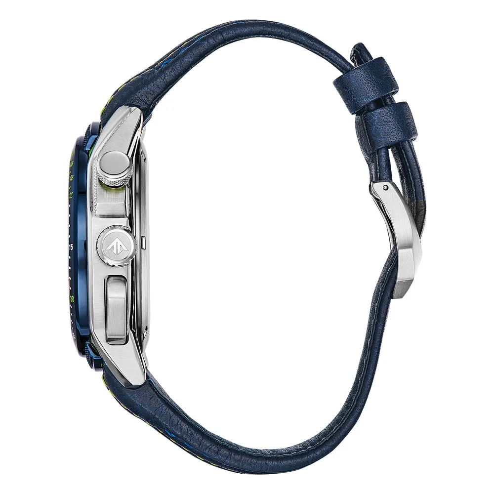 Citizen Bianca Drive Mens Blue Leather Band Blue Dial Watch - JW0138-08L