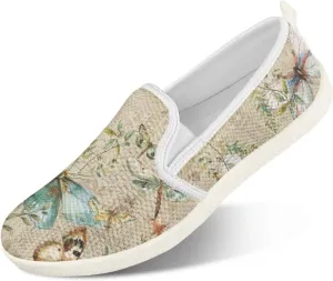 Comfy Walking Shoes for Women Slip On Casual Hand Free Flats Mesh Sneaker Breathable Gym Workout Running Dressy Wide Width Size 5.5-10.5