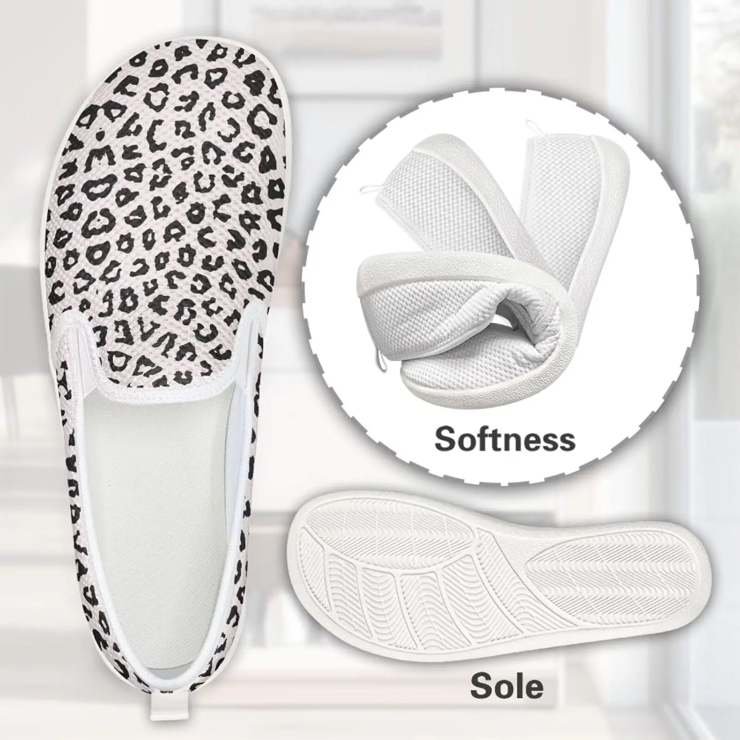Comfy Walking Shoes for Women Slip On Casual Hand Free Flats Mesh Sneaker Breathable Gym Workout Running Dressy Wide Width Size 5.5-10.5