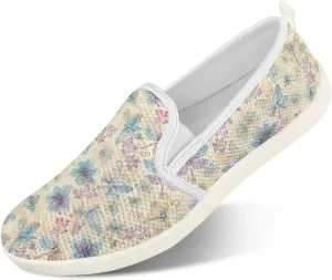 Comfy Walking Shoes for Women Slip On Casual Hand Free Flats Mesh Sneaker Breathable Gym Workout Running Dressy Wide Width Size 5.5-10.5