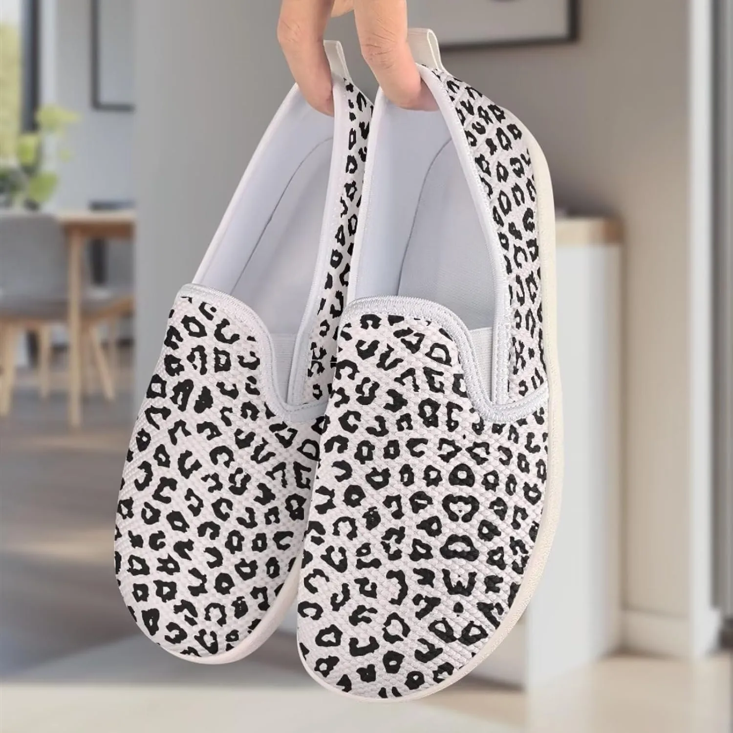 Comfy Walking Shoes for Women Slip On Casual Hand Free Flats Mesh Sneaker Breathable Gym Workout Running Dressy Wide Width Size 5.5-10.5