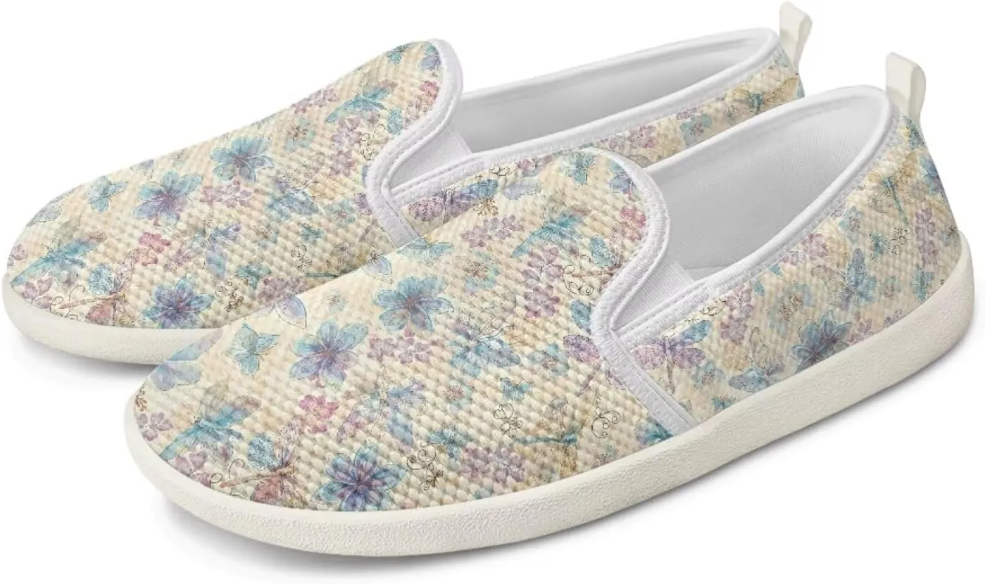 Comfy Walking Shoes for Women Slip On Casual Hand Free Flats Mesh Sneaker Breathable Gym Workout Running Dressy Wide Width Size 5.5-10.5
