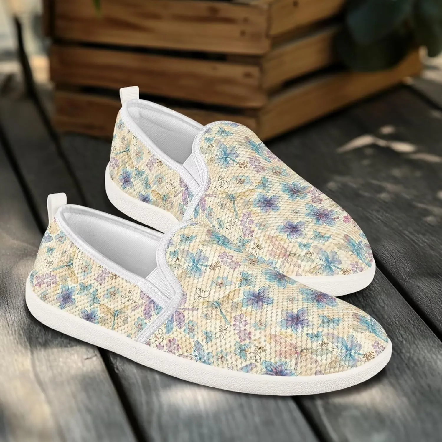 Comfy Walking Shoes for Women Slip On Casual Hand Free Flats Mesh Sneaker Breathable Gym Workout Running Dressy Wide Width Size 5.5-10.5