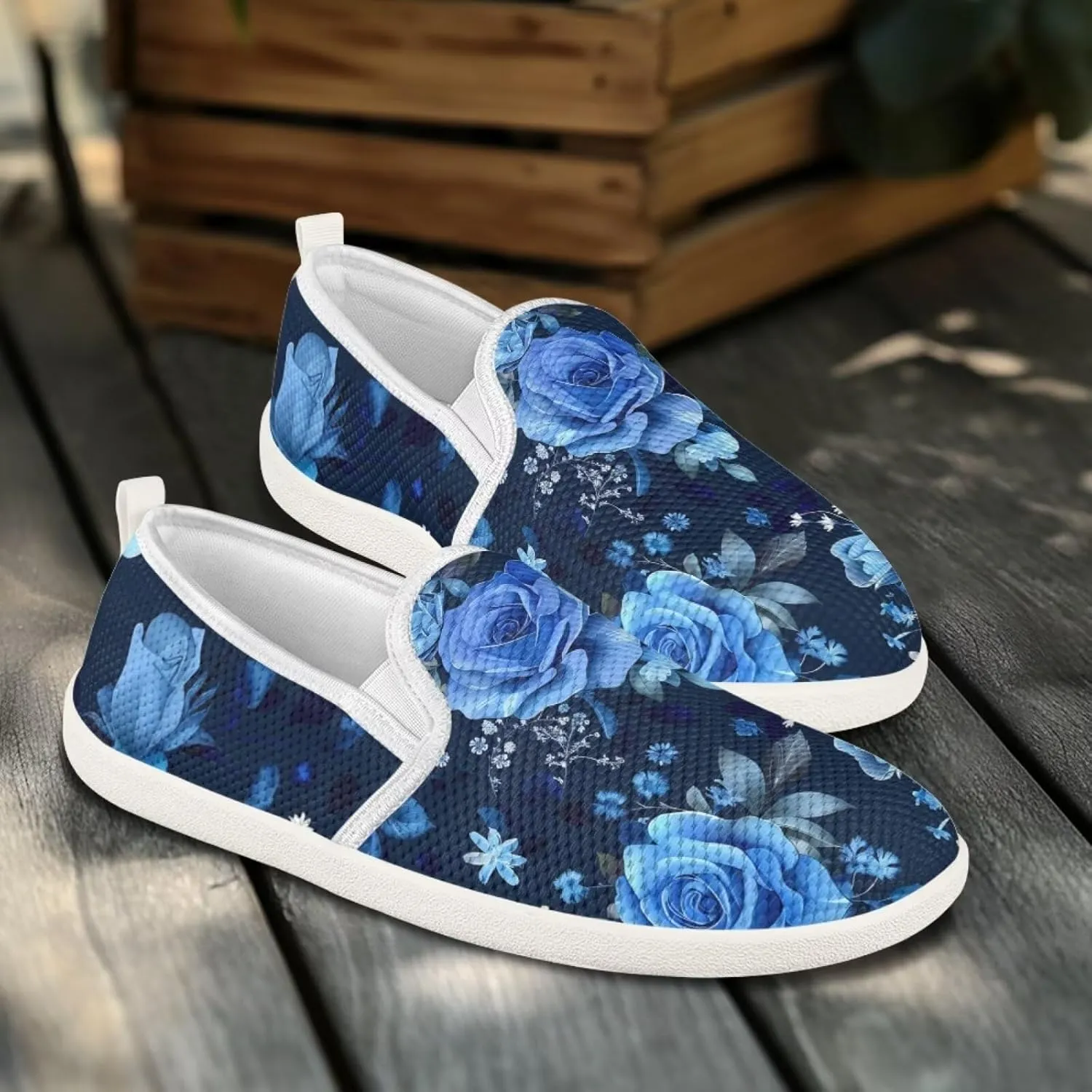 Comfy Walking Shoes for Women Slip On Casual Hand Free Flats Mesh Sneaker Breathable Gym Workout Running Dressy Wide Width Size 5.5-10.5