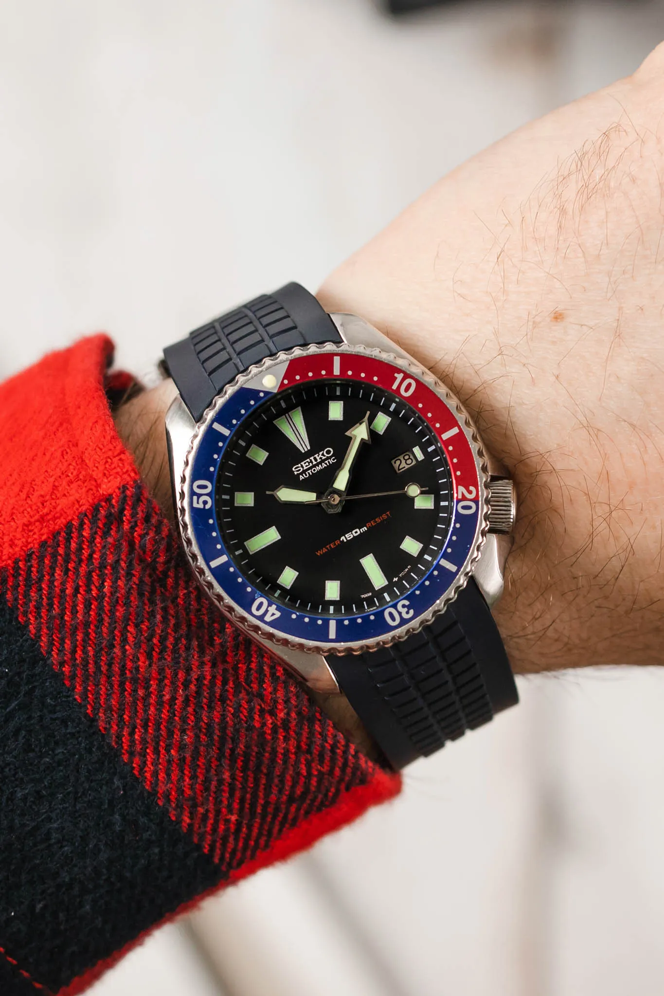 CRAFTER BLUE CB11 'Aquanaut' Rubber Watch Strap for Seiko SKX Series – DARK BLUE