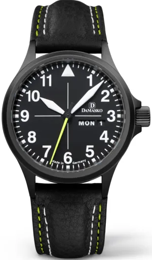 Damasko Watch DK36 Black Leather Pin