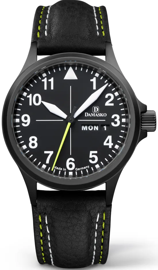 Damasko Watch DK36 Black Leather Pin