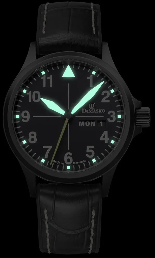 Damasko Watch DK36 Black Leather Pin