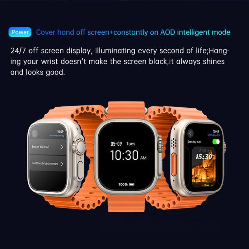 DaTeoy GS Ultra 2 Smart Watch, 2.13" AMOLED Display, OS 10, AOD, ChatGPT, GPS Track, IP68 Waterproof, Blood Pressure, Heart Rate, Sleep Monitor