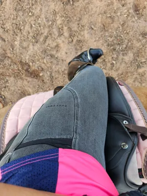 Denim Hybrid Breeches - Medusa No Grip LONG Length