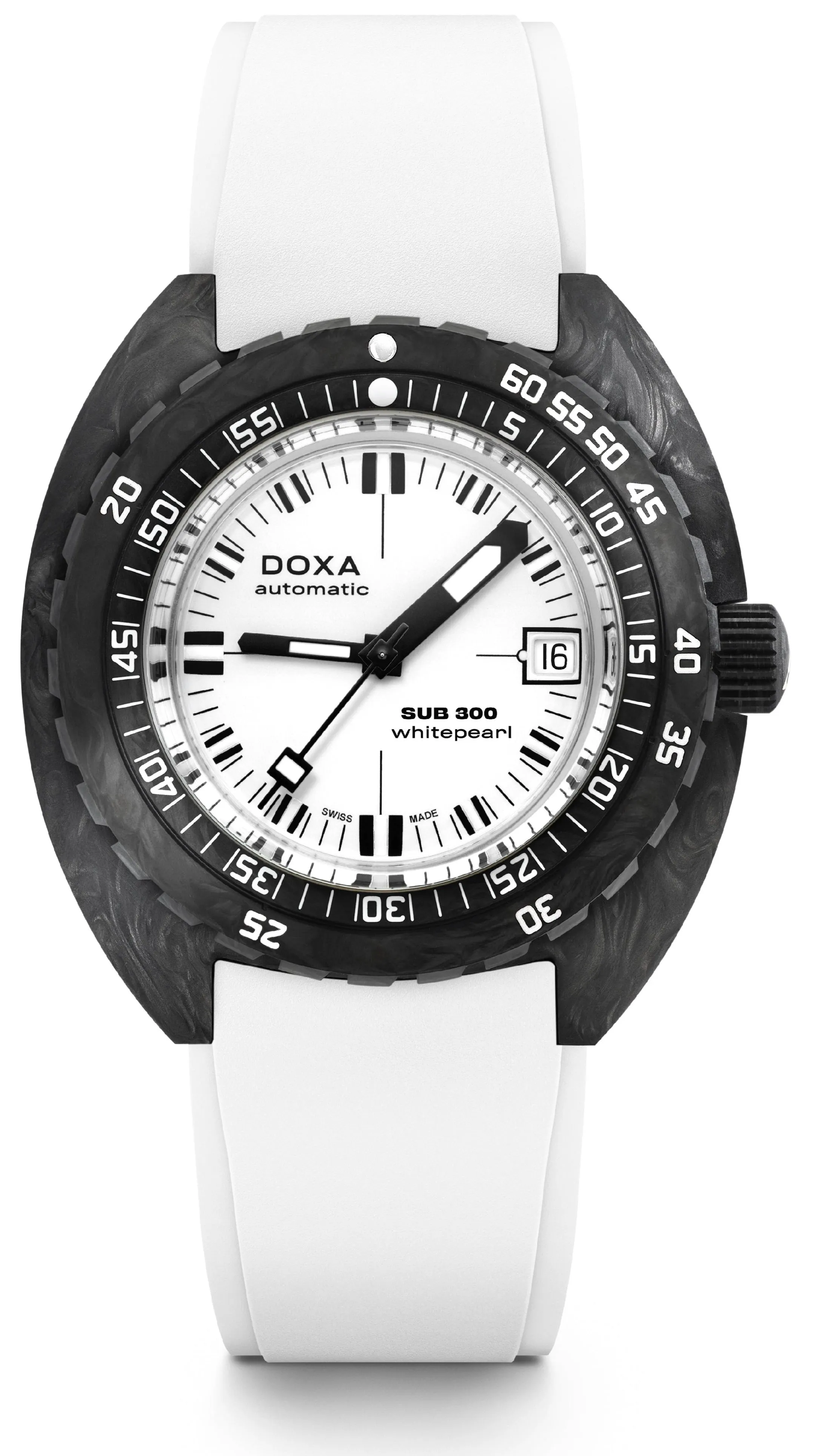 Doxa SUB 300 Whitepearl Carbon
