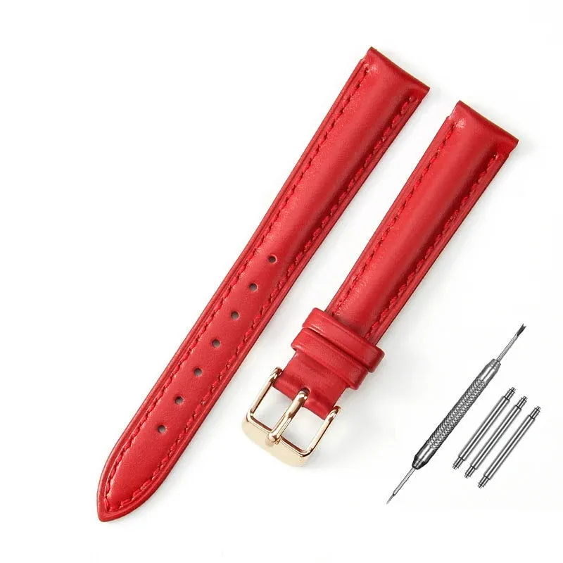 Durable Genuine Leather Watch Strap (10mm, 12mm, 14mm, 16mm, 18mm)