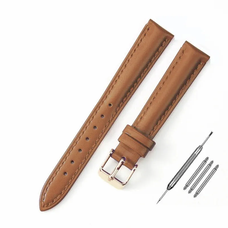 Durable Genuine Leather Watch Strap (10mm, 12mm, 14mm, 16mm, 18mm)