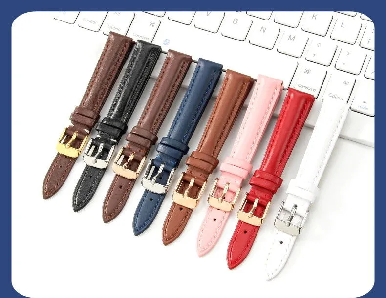 Durable Genuine Leather Watch Strap (10mm, 12mm, 14mm, 16mm, 18mm)