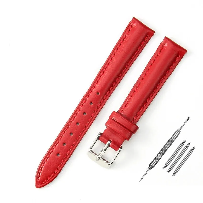 Durable Genuine Leather Watch Strap (10mm, 12mm, 14mm, 16mm, 18mm)