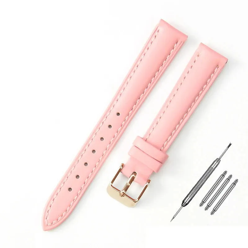 Durable Genuine Leather Watch Strap (10mm, 12mm, 14mm, 16mm, 18mm)